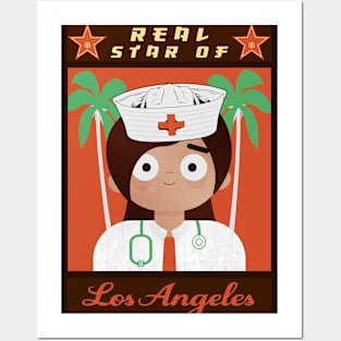 Los Angeles Nurse Posters and Art